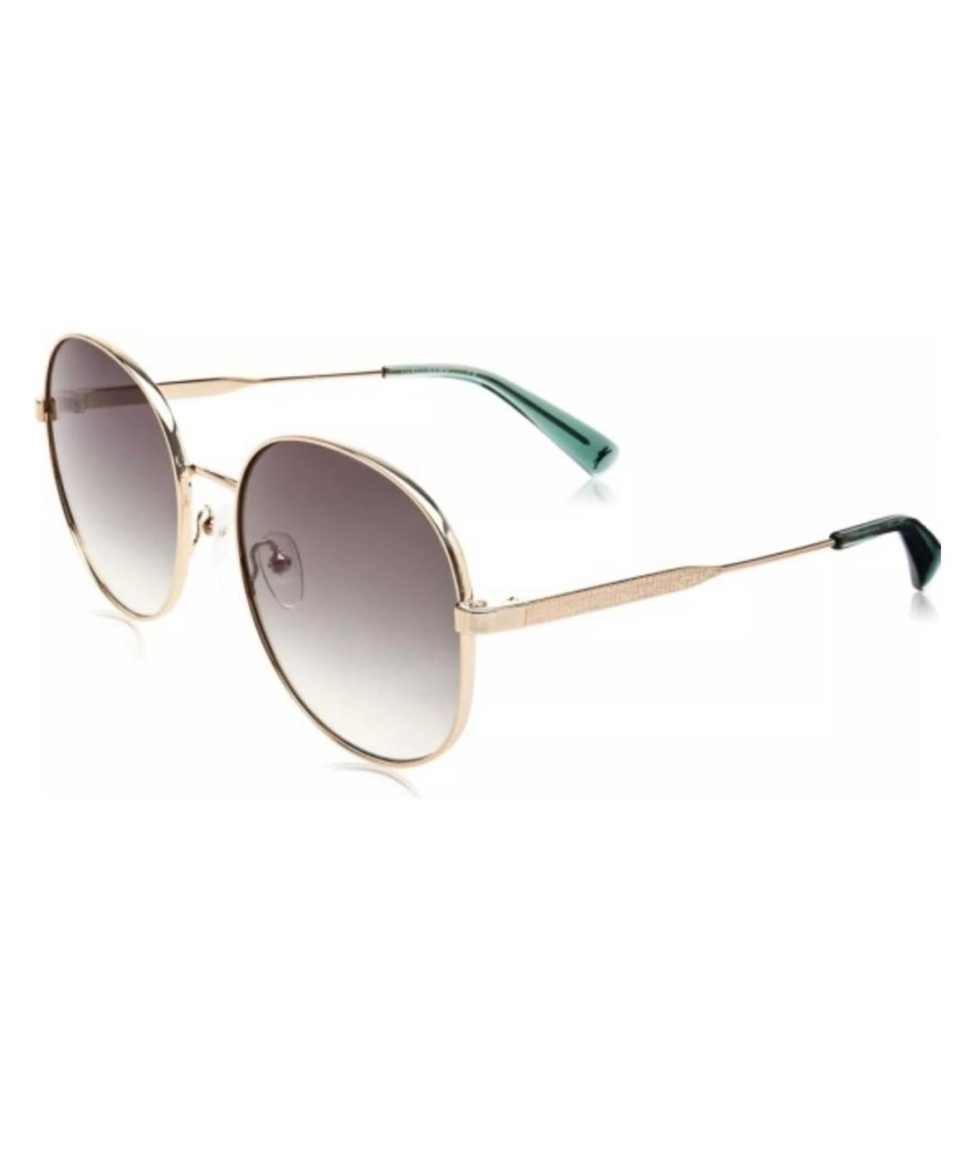 LONGCHAMP Золотые металлические солнцезащитные очки, фото 2