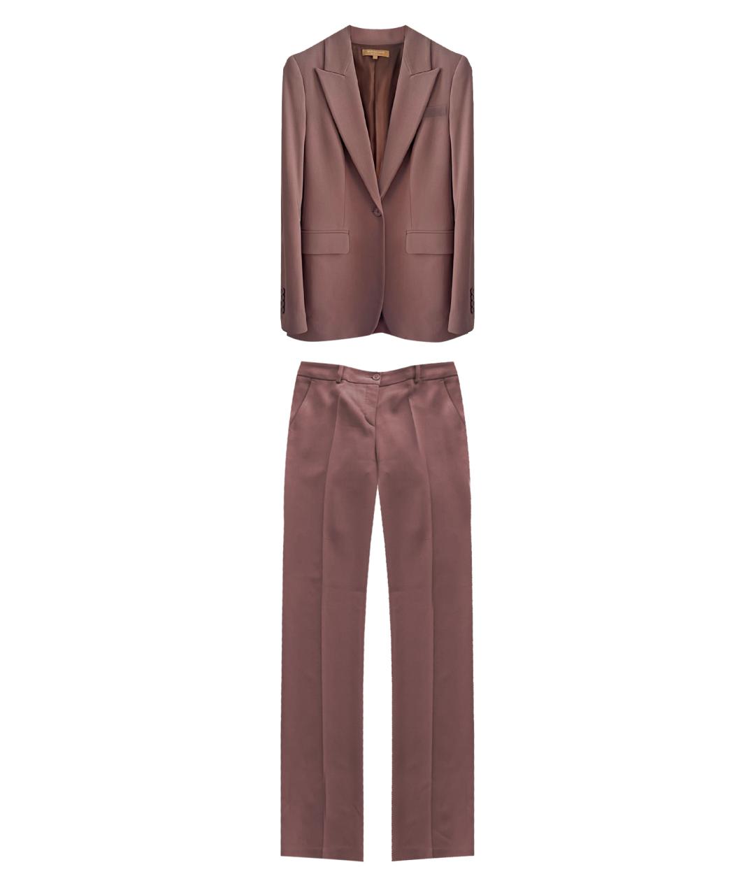 MICHAEL KORS Розовый шерстяной костюм с брюками, фото 1