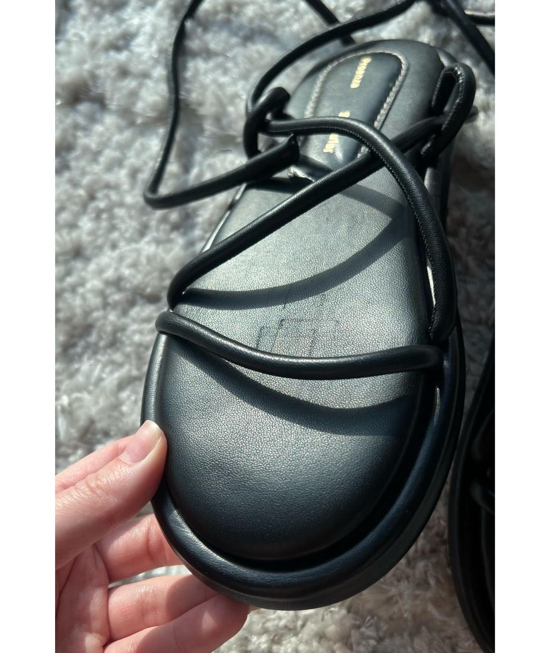 PROENZA SCHOULER Черные кожаные сандалии, фото 5
