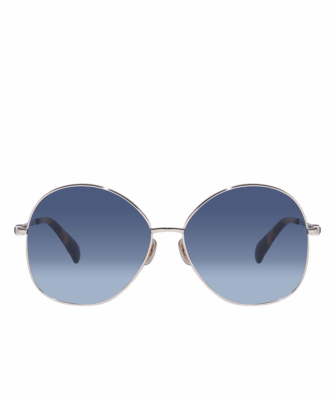 MAX MARA Синие металлические солнцезащитные очки, фото 1