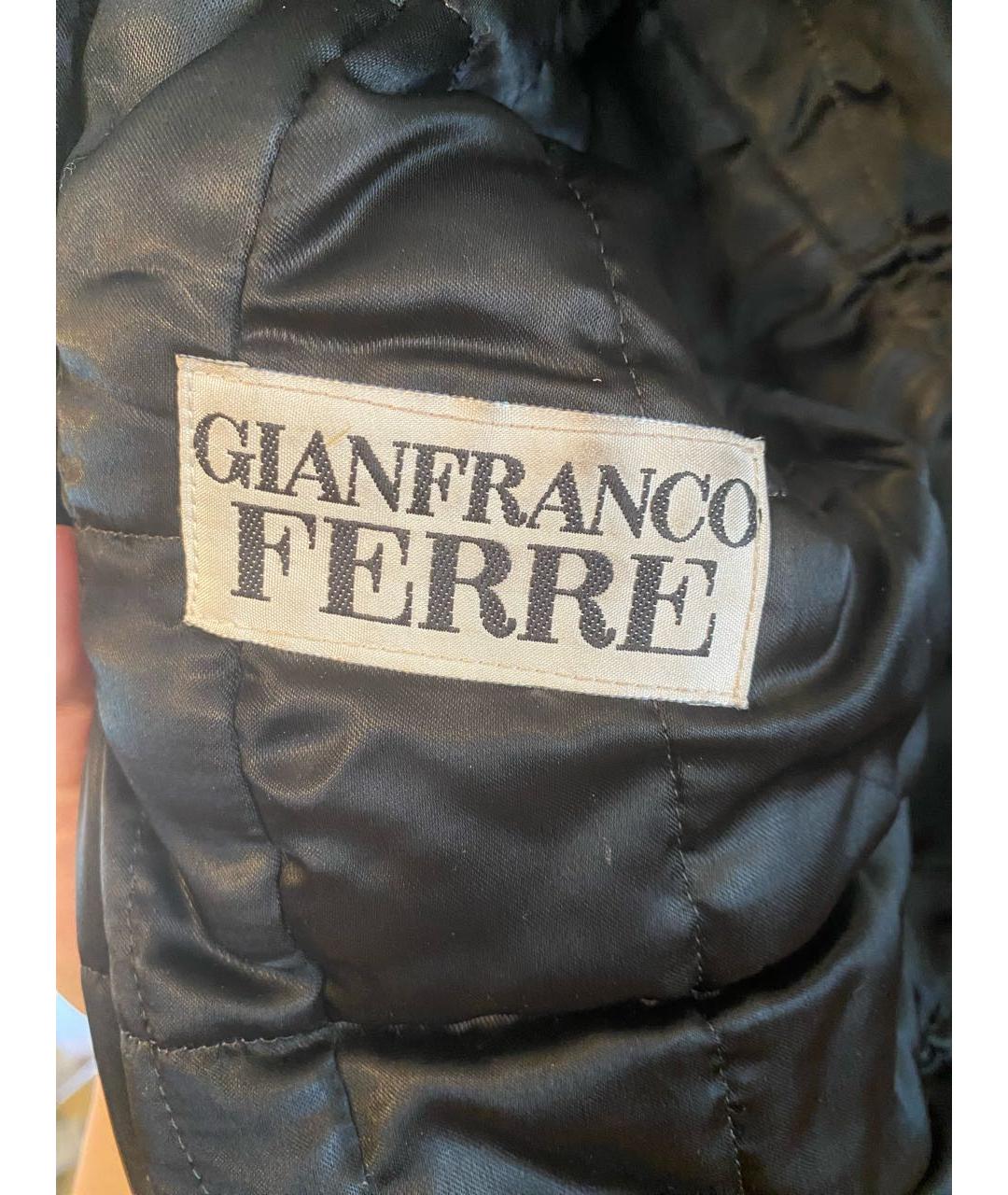 GIANFRANCO FERRE Черная кожаная куртка, фото 5