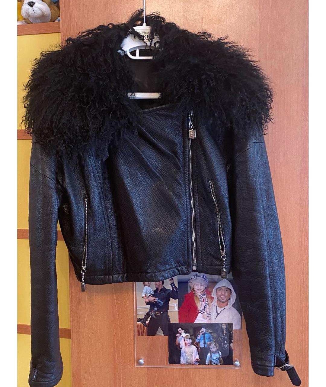 GIANFRANCO FERRE Черная кожаная куртка, фото 2