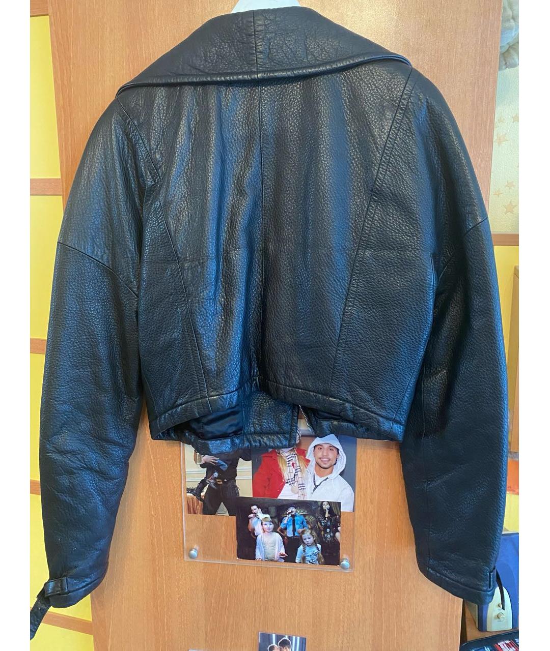GIANFRANCO FERRE Черная кожаная куртка, фото 4