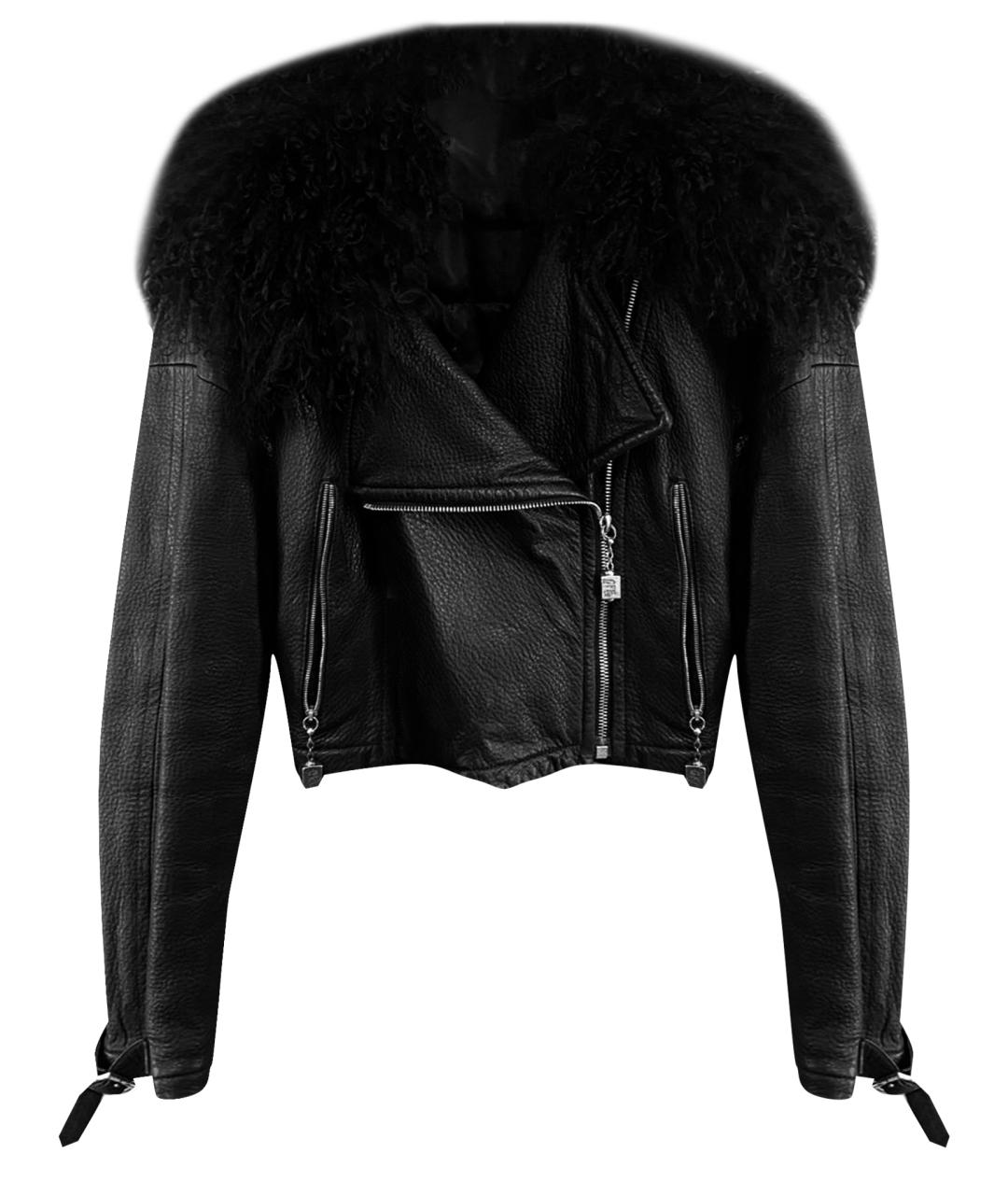 GIANFRANCO FERRE Черная кожаная куртка, фото 1