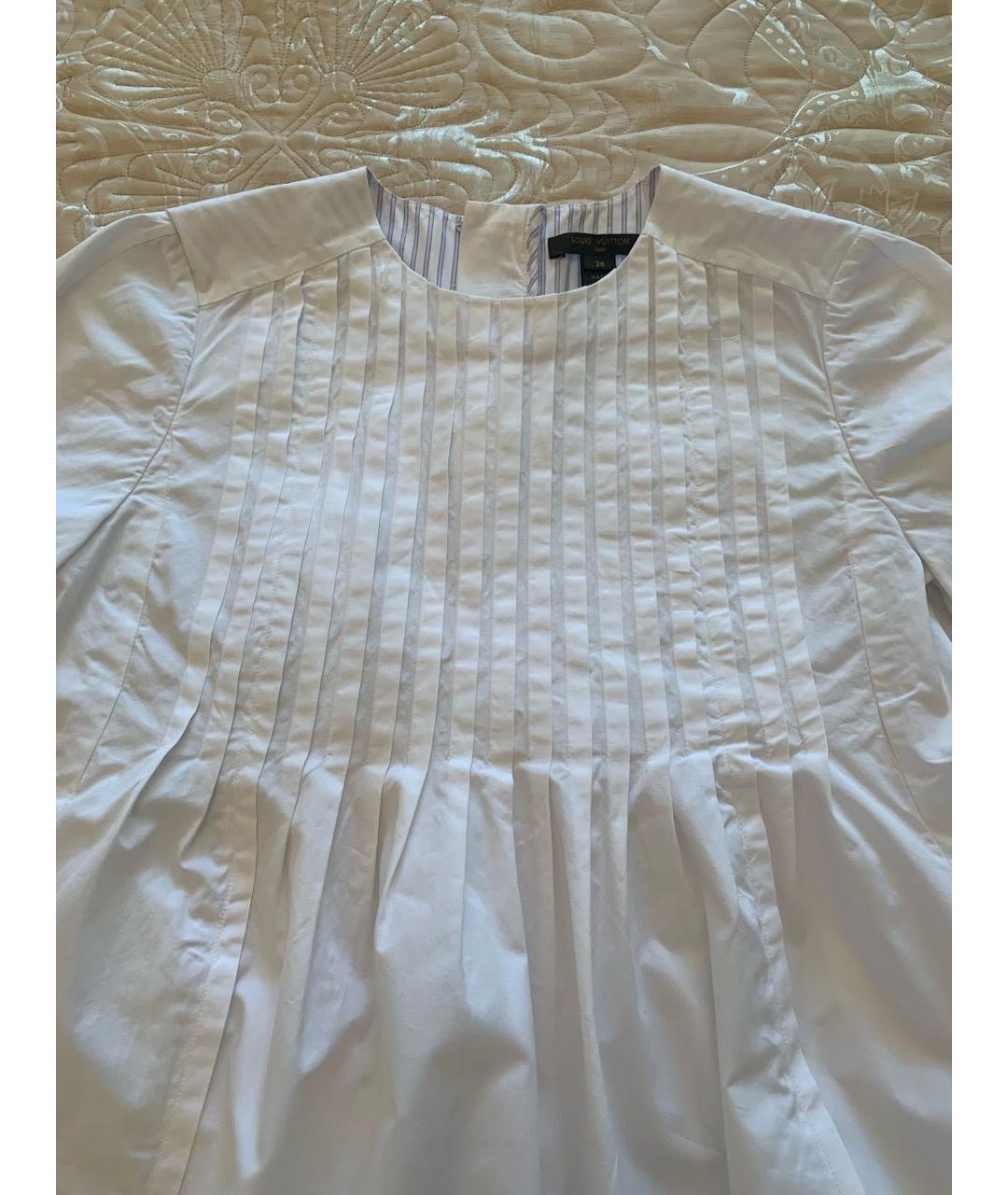 LOUIS VUITTON PRE-OWNED Белое хлопковое повседневное платье, фото 3