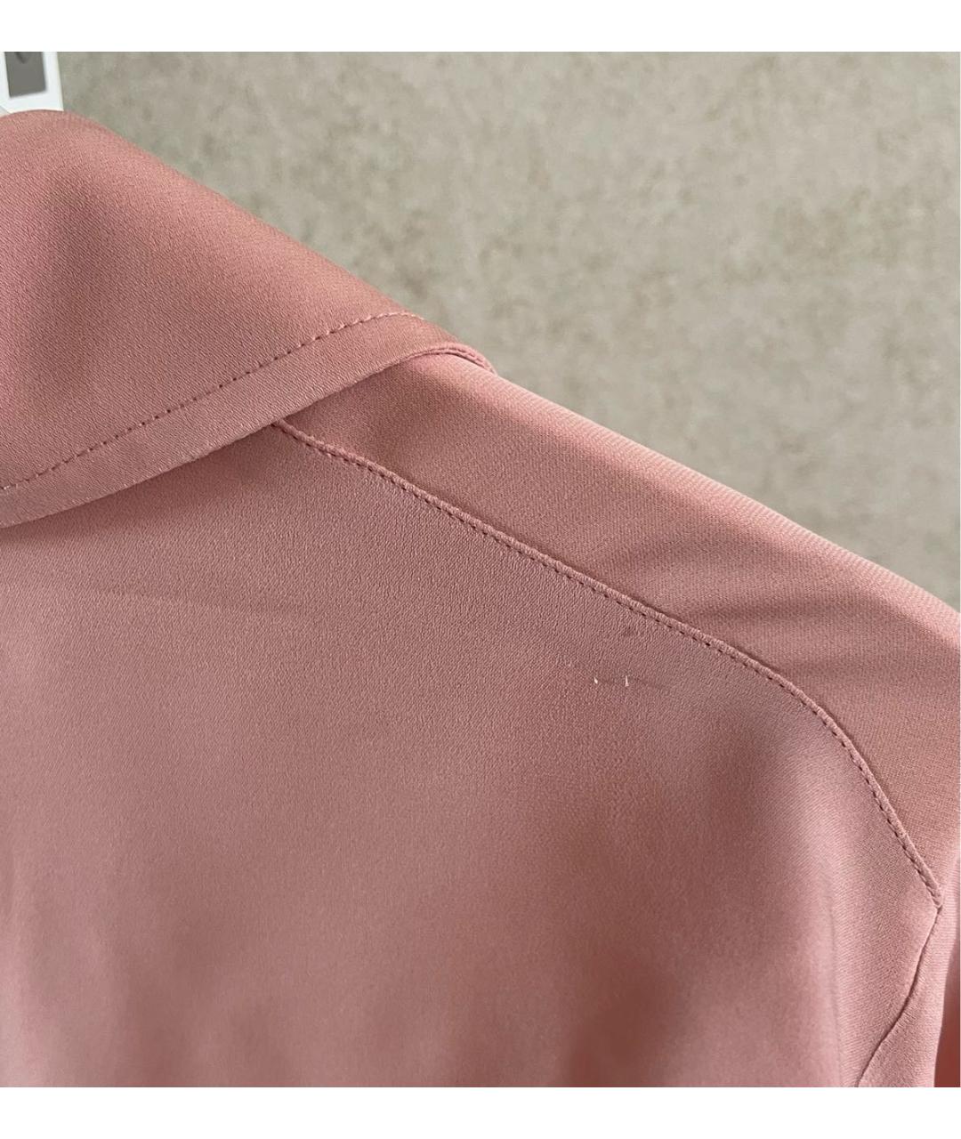 MANSUR GAVRIEL Розовая шелковая блузы, фото 5