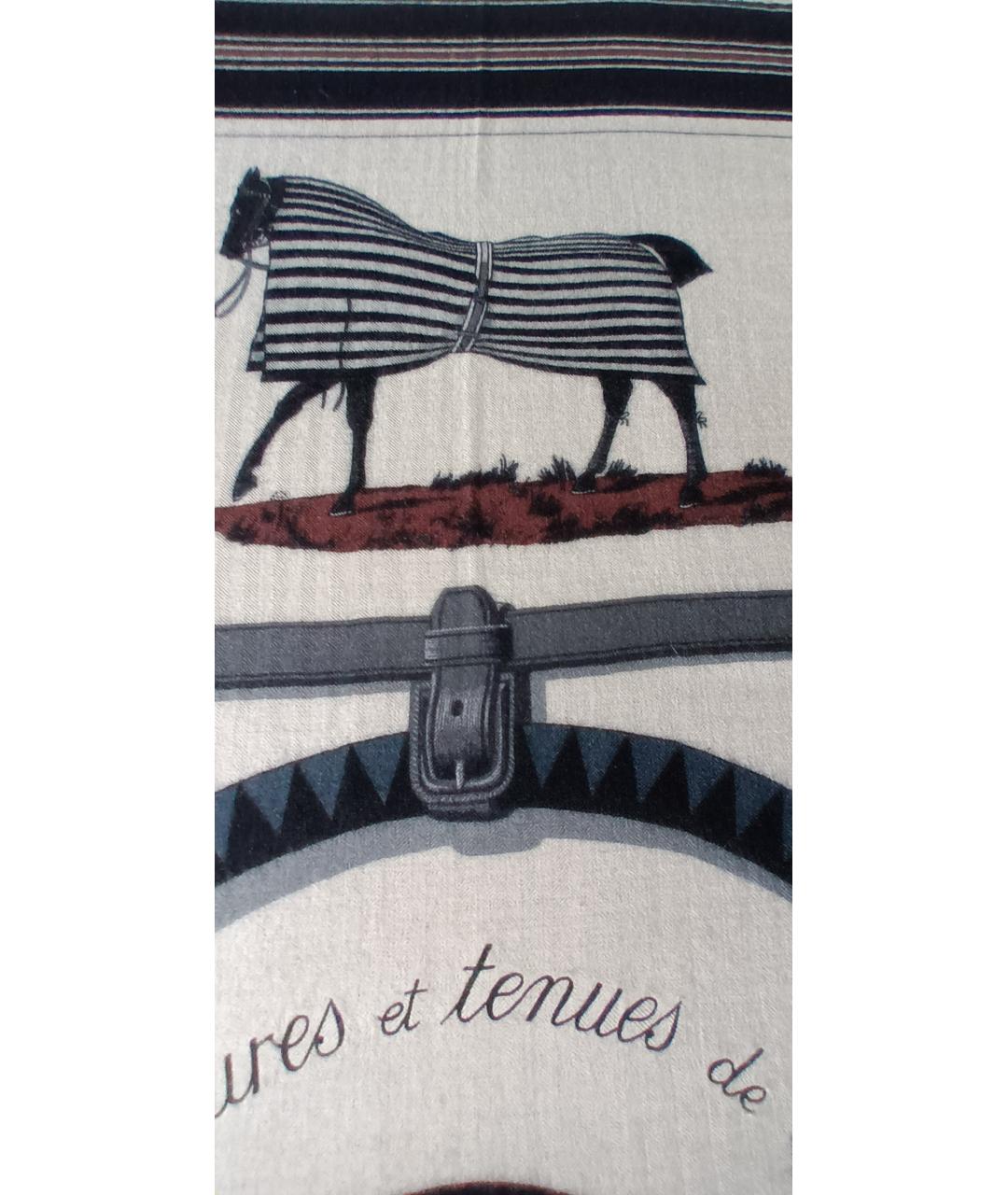 HERMES Мульти кашемировый платок, фото 9