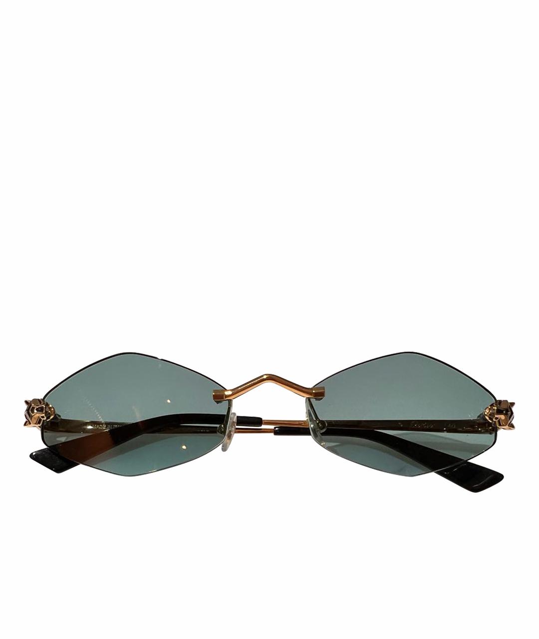 CARTIER Голубые металлические солнцезащитные очки, фото 1