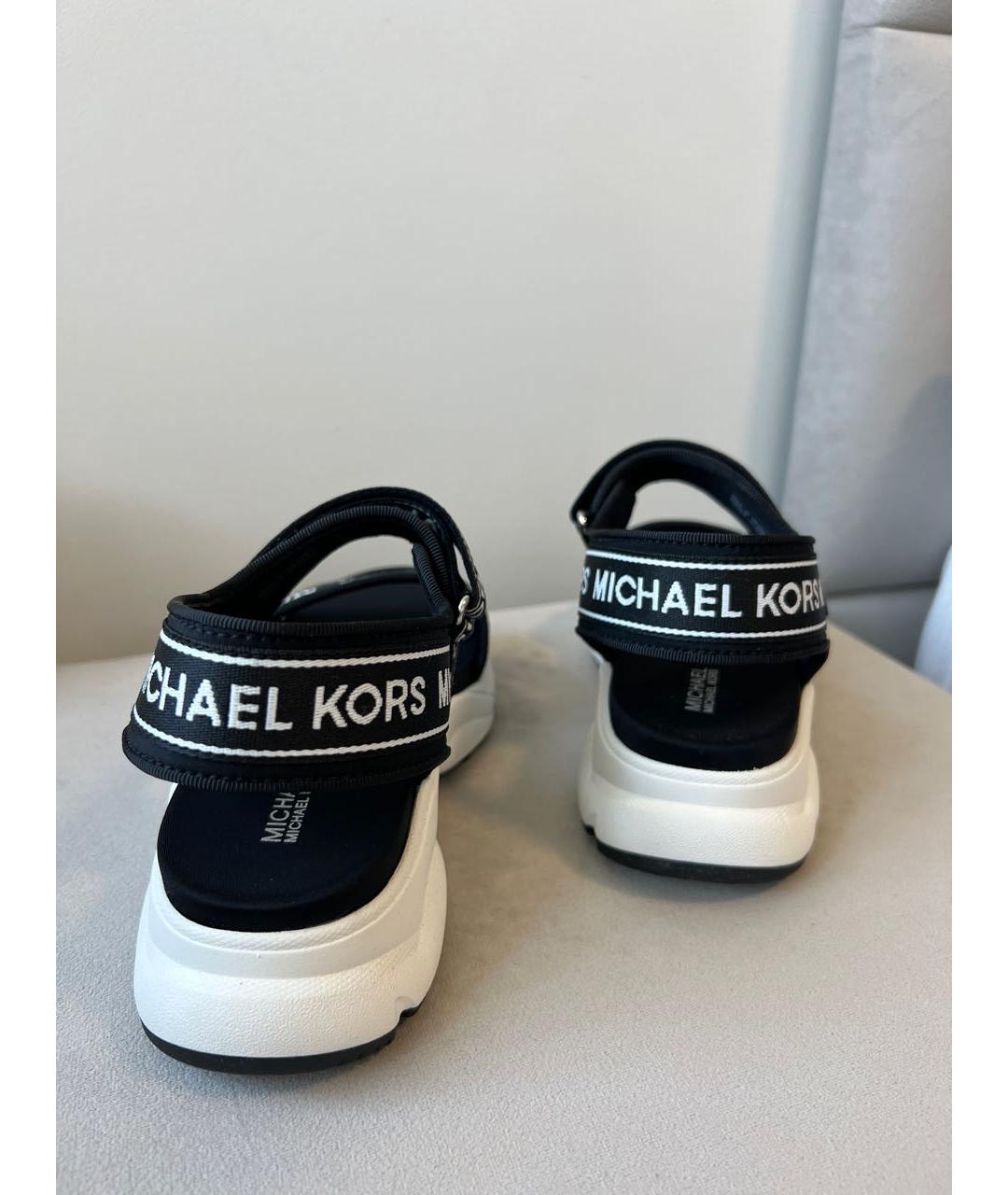 MICHAEL KORS Черные текстильные сандалии, фото 4