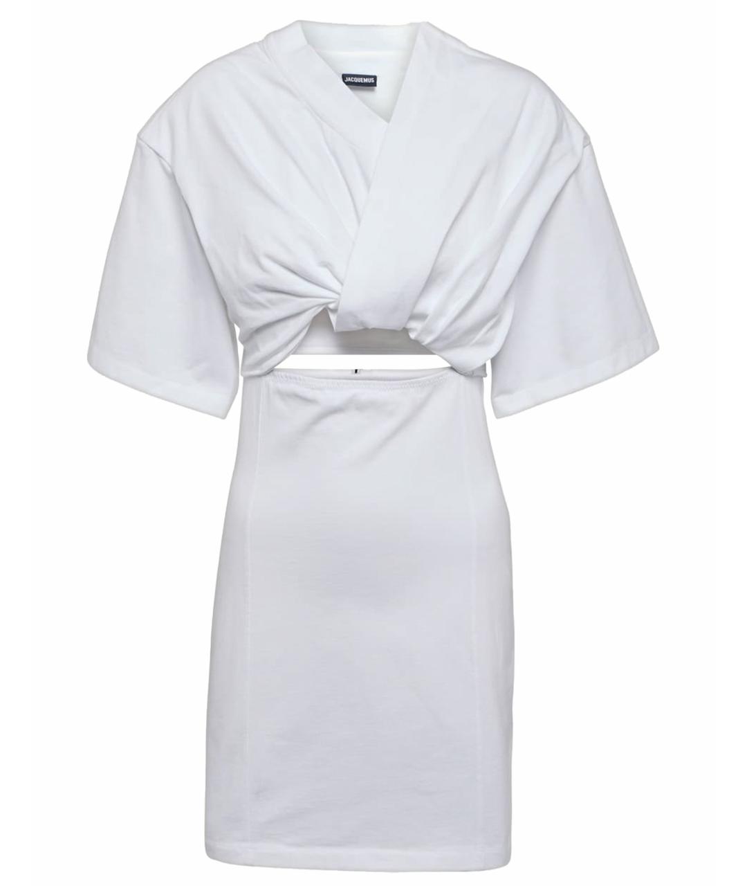 JACQUEMUS Белое хлопковое повседневное платье, фото 1