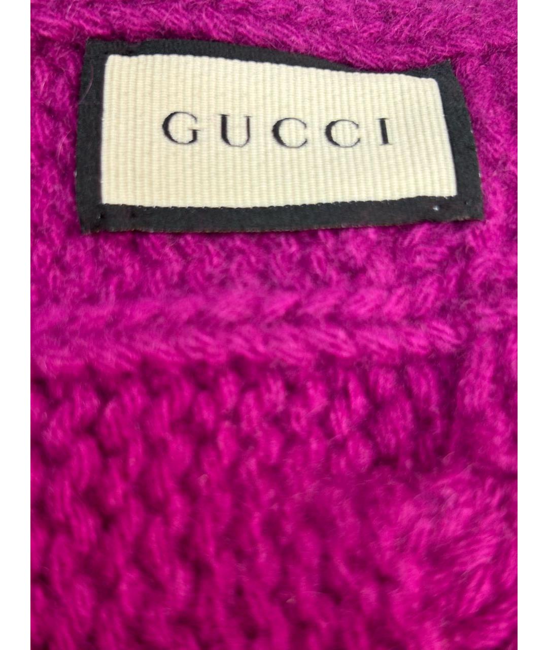 GUCCI Фуксия шерстяная шапка, фото 3