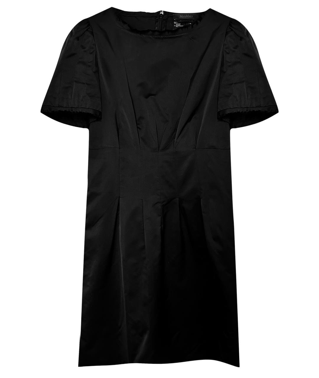 MAX MARA Черное шелковое платье, фото 1