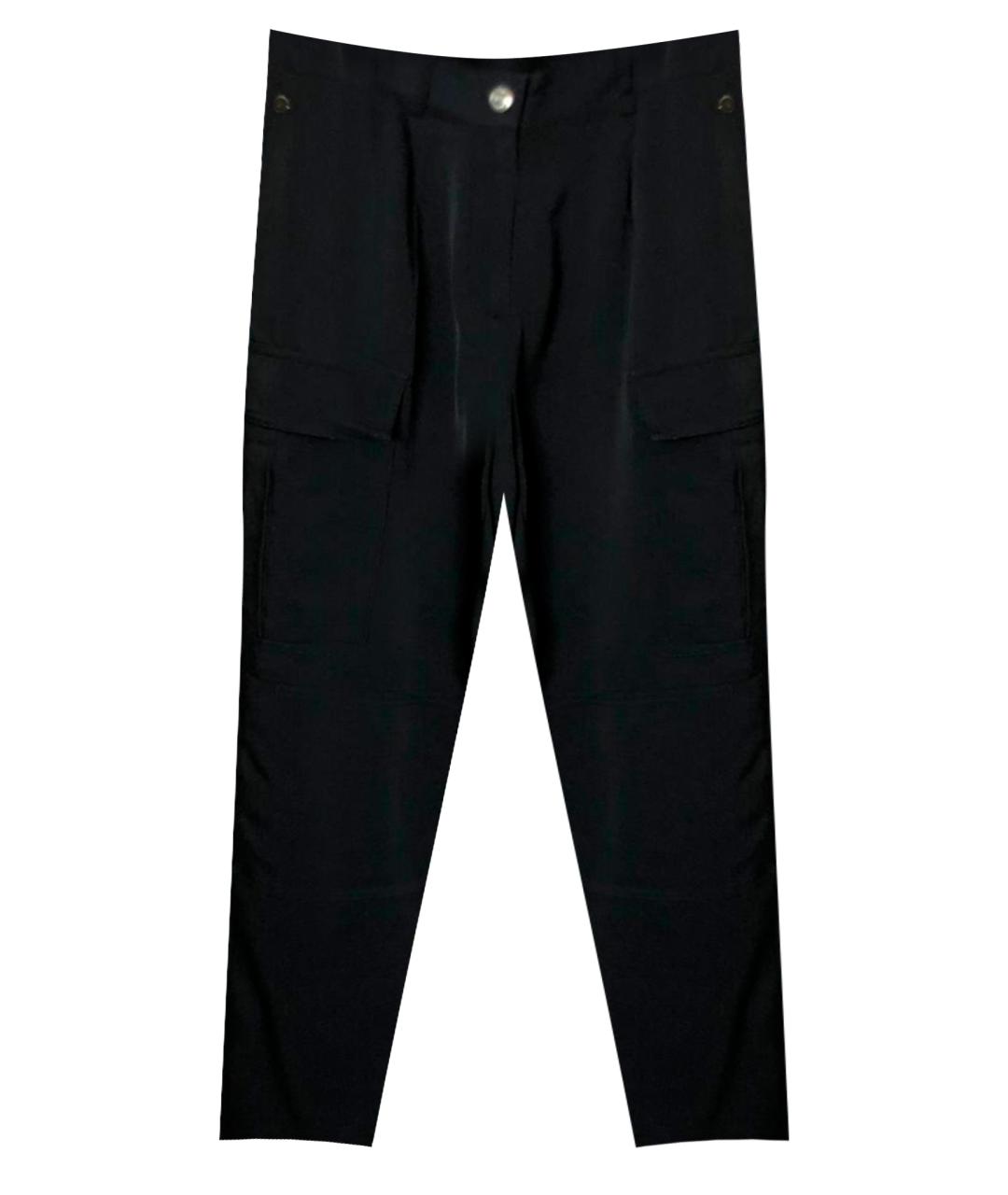 CALVIN KLEIN Черные вискозные прямые брюки, фото 1