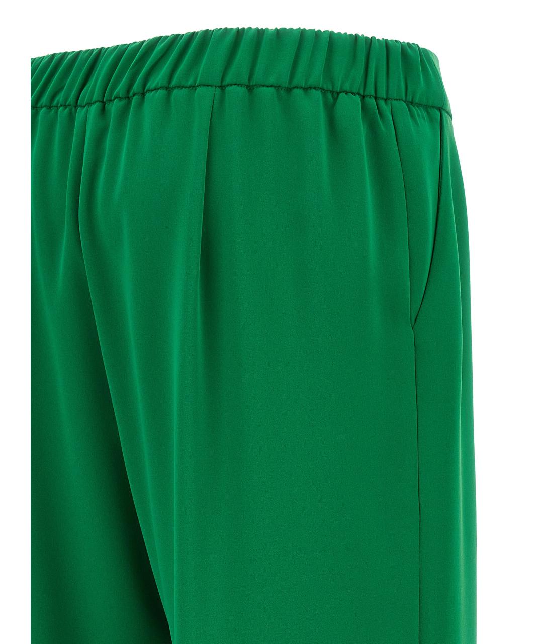 P.A.R.O.S.H. Зеленые полиэстеровые прямые брюки, фото 4