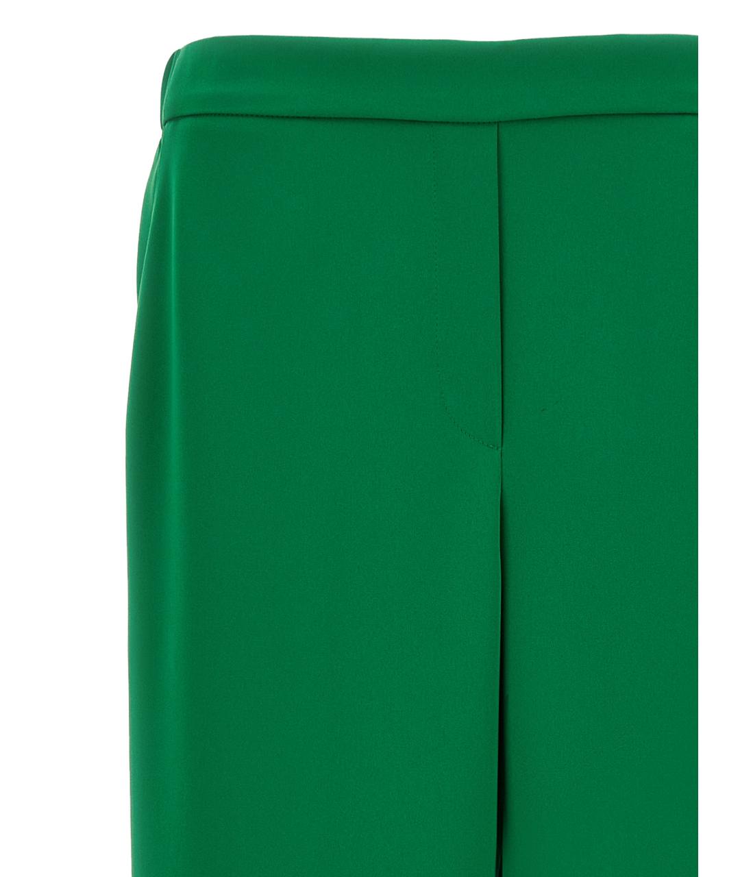 P.A.R.O.S.H. Зеленые полиэстеровые прямые брюки, фото 3