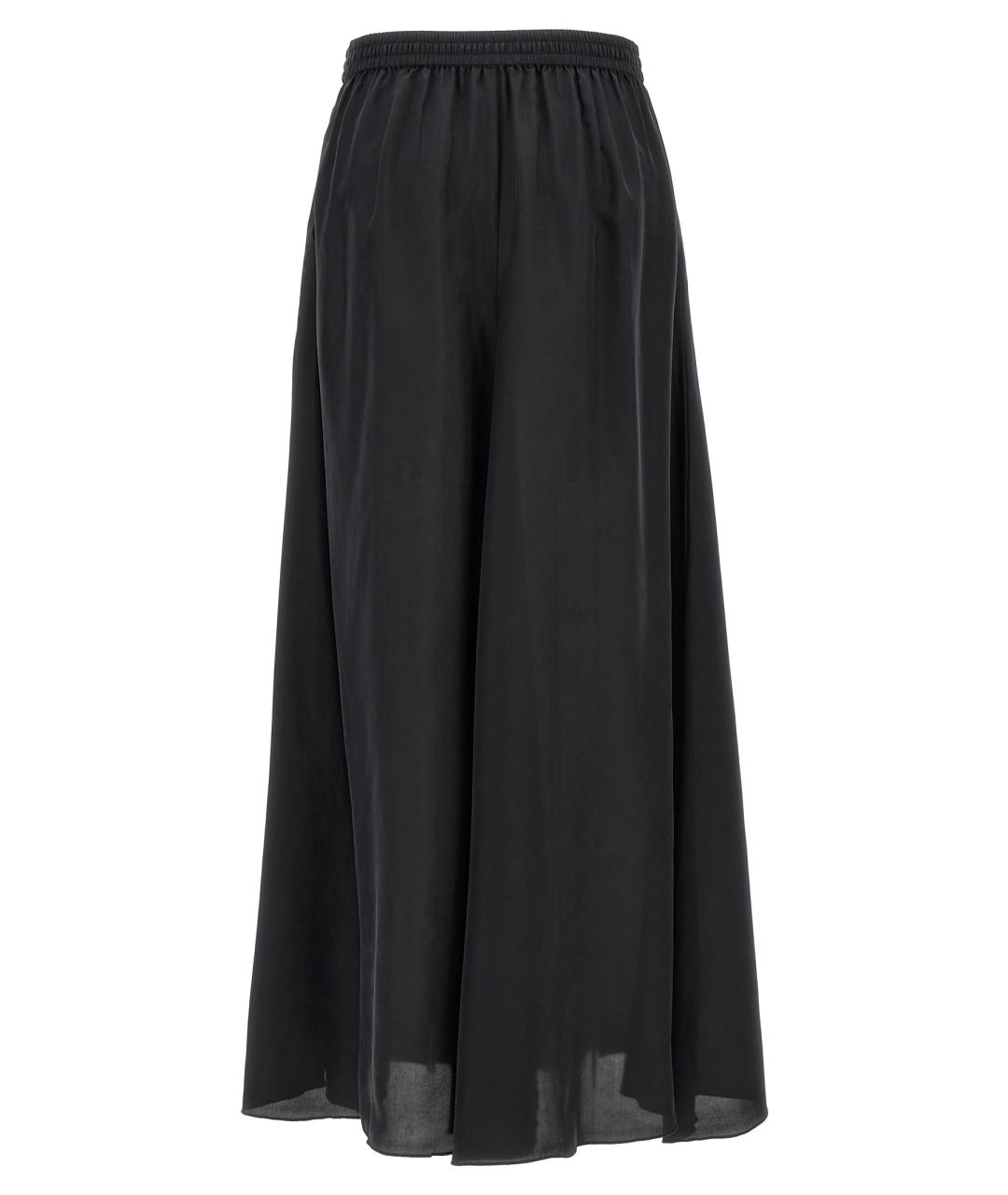 P.A.R.O.S.H. Черная шелковая юбка макси, фото 2