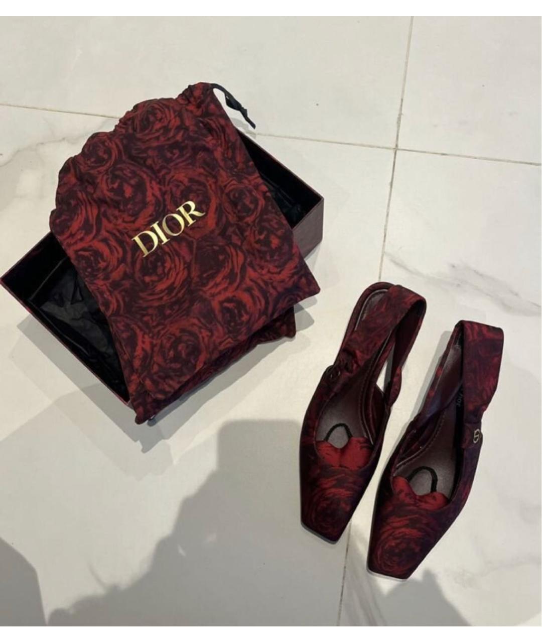 CHRISTIAN DIOR PRE-OWNED Бордовые туфли, фото 4