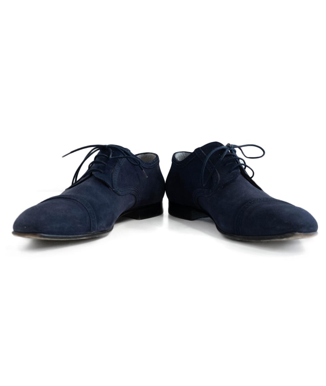 CESARE PACIOTTI Темно-синие замшевые низкие ботинки, фото 4