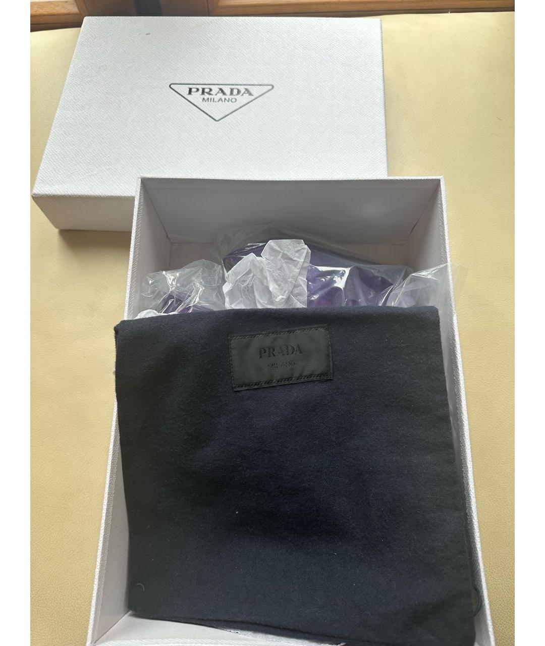 PRADA Фиолетовые замшевые туфли, фото 7