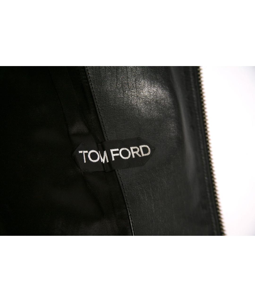 TOM FORD Черная кожаная куртка, фото 3
