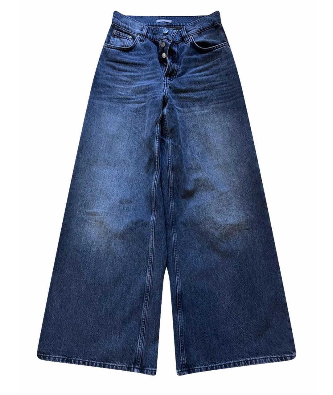 12 STOREEZ Антрацитовые хлопковые джинсы клеш, фото 1