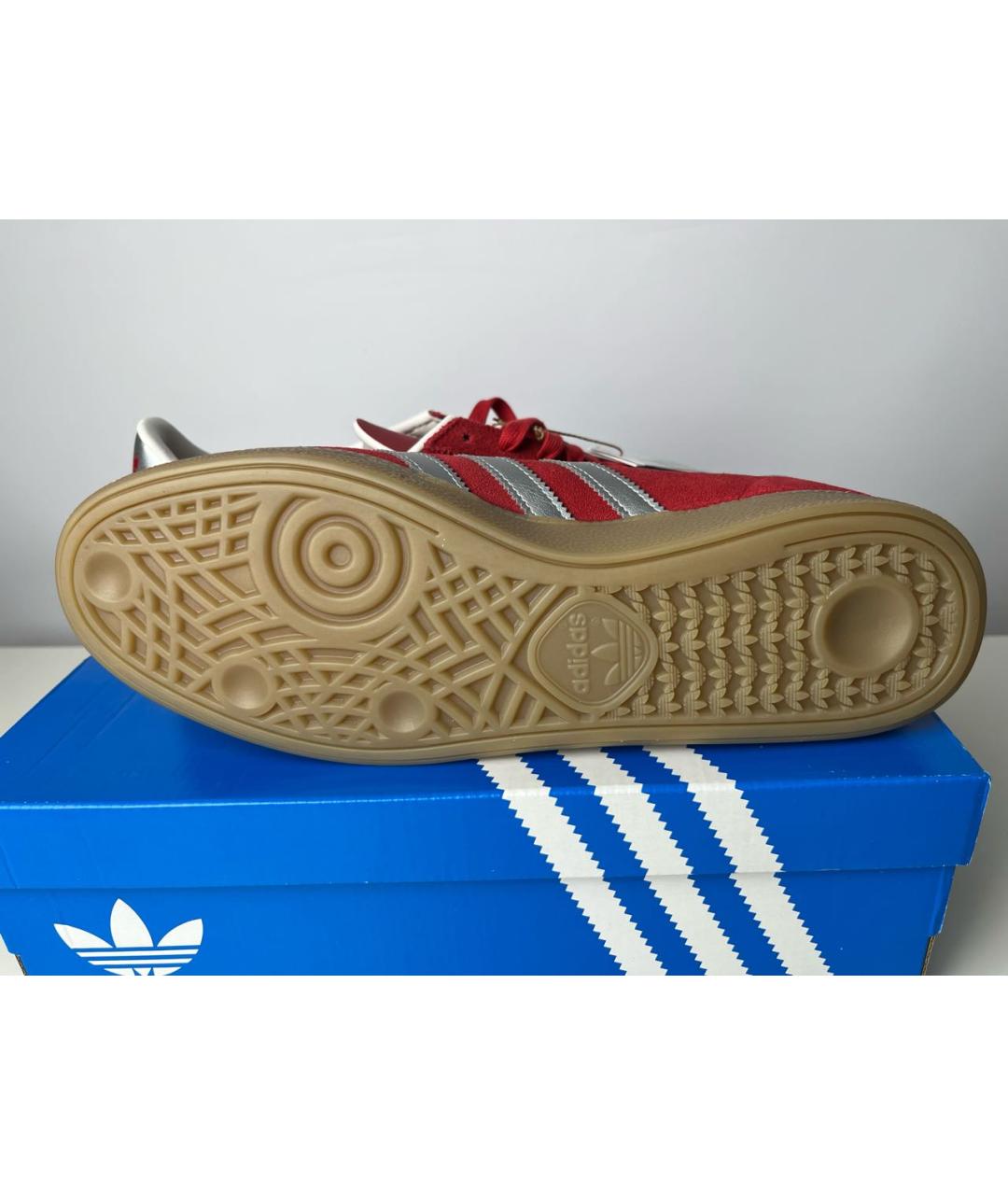 ADIDAS Красные замшевые низкие кроссовки / кеды, фото 6
