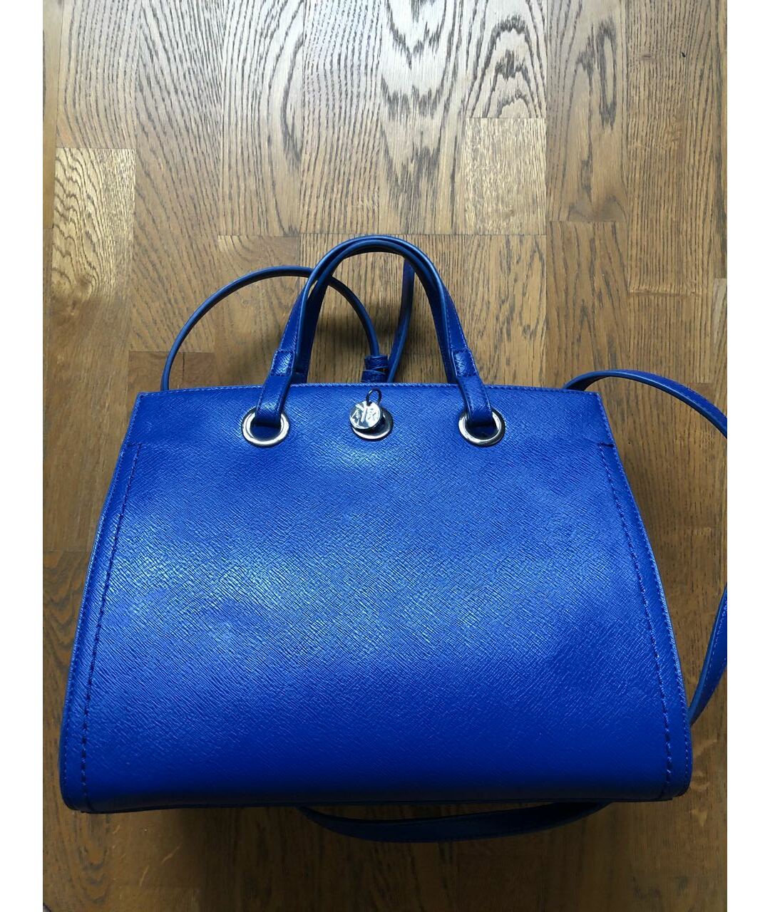 ARMANI EXCHANGE Синяя сумка тоут из искусственной кожи, фото 8