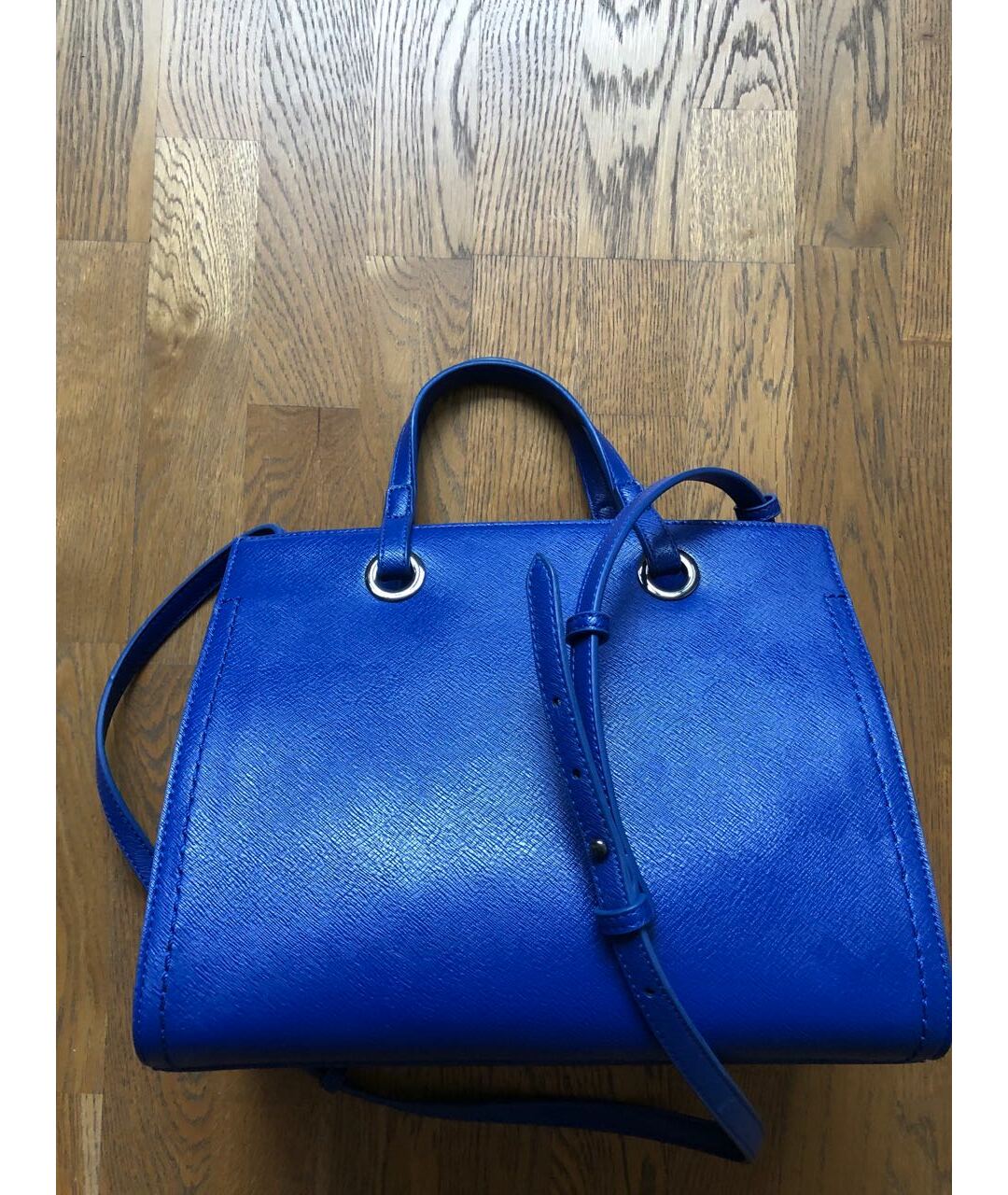 ARMANI EXCHANGE Синяя сумка тоут из искусственной кожи, фото 3