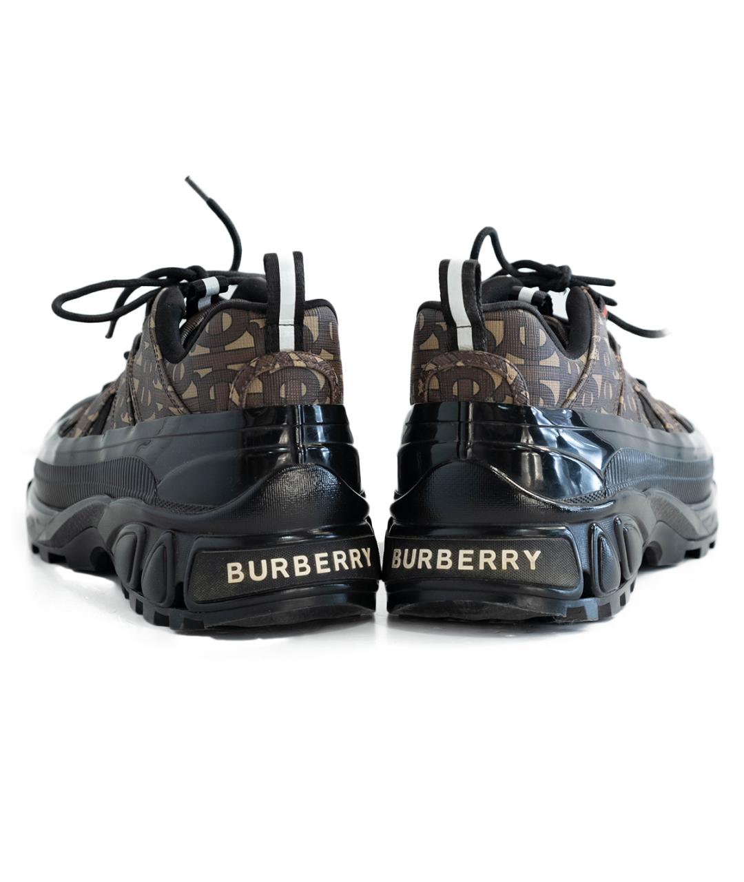 BURBERRY Коричневые кожаные низкие кроссовки / кеды, фото 5
