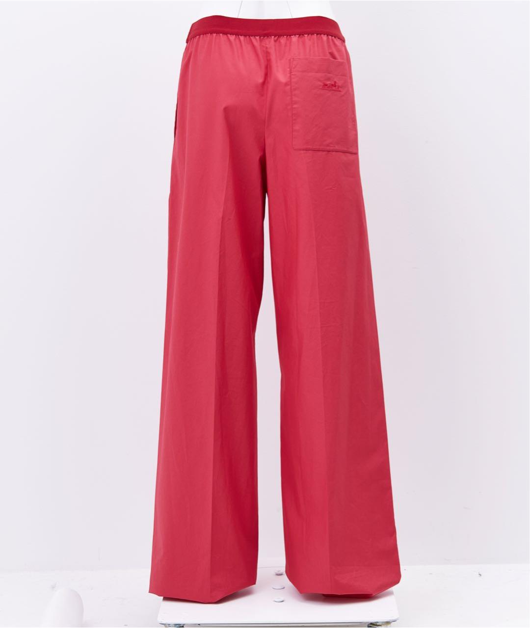 HERMES PRE-OWNED Красные хлопковые прямые брюки, фото 2
