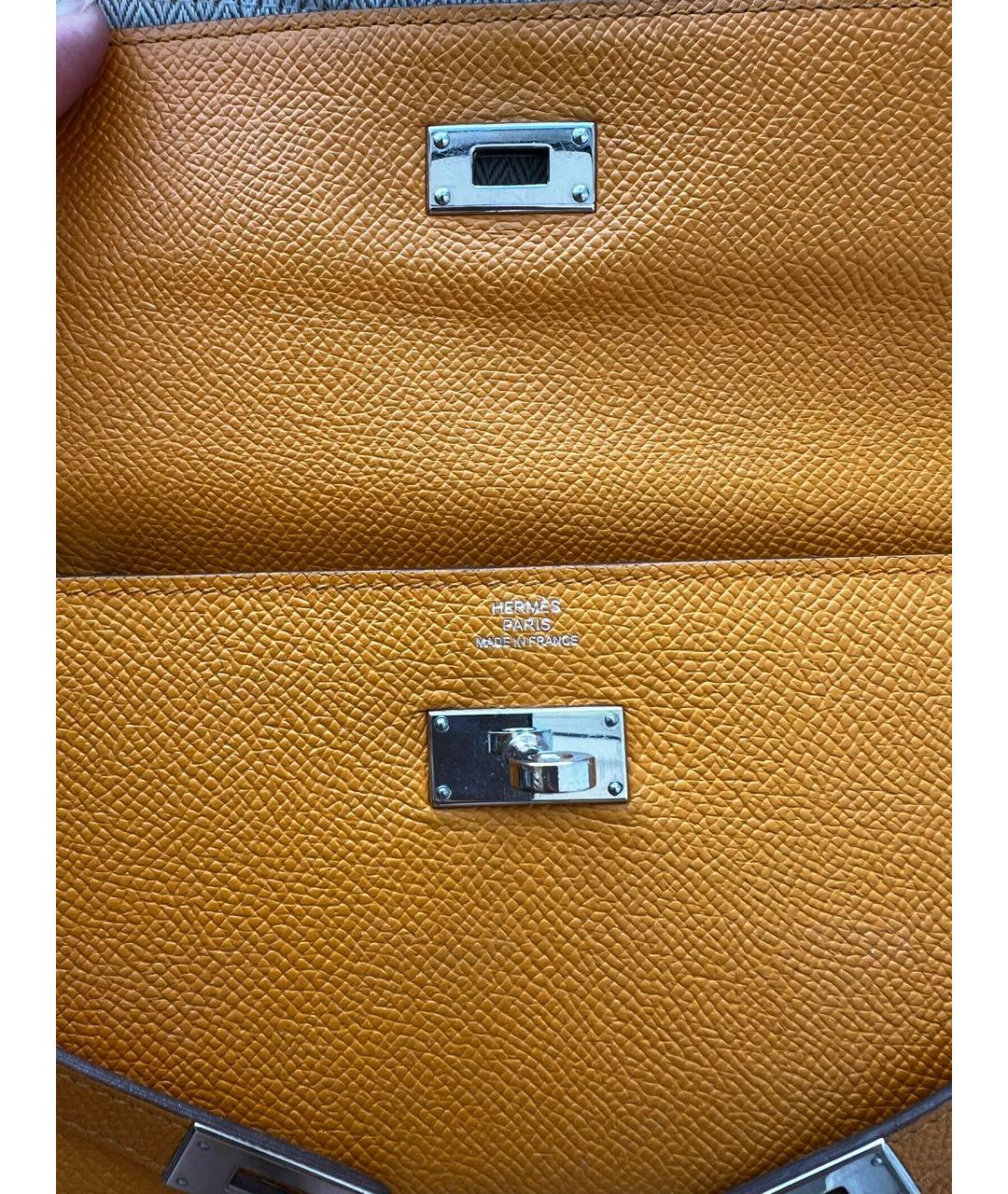 HERMES PRE-OWNED Желтый кожаный кошелек, фото 3