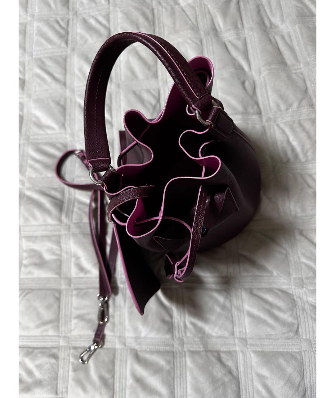MARC BY MARC JACOBS Бордовая кожаная сумка с короткими ручками, фото 3