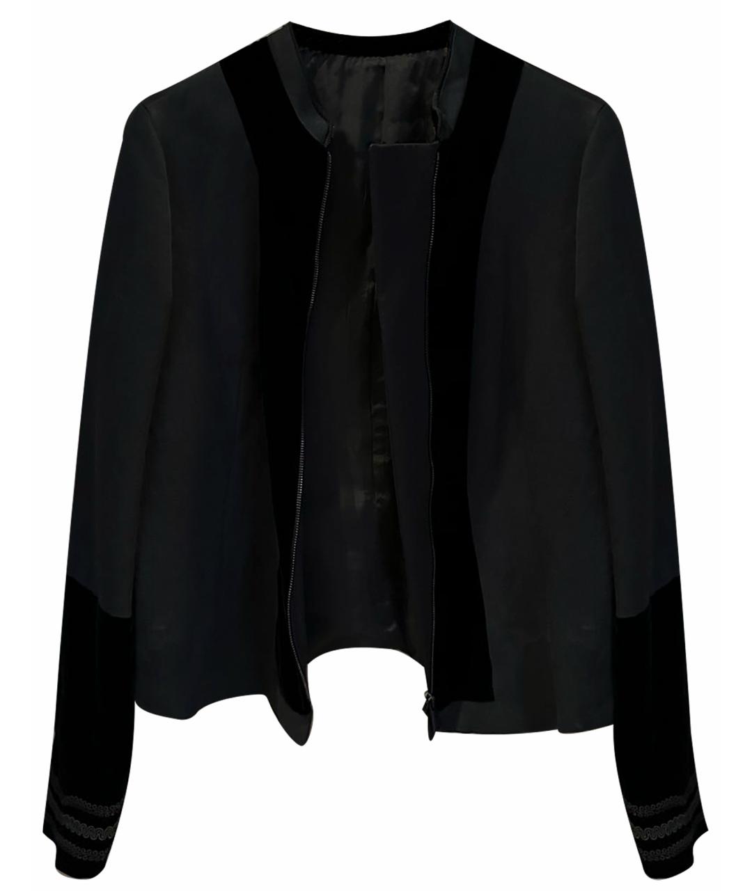 BOTTEGA VENETA Черный бархатный жакет/пиджак, фото 1