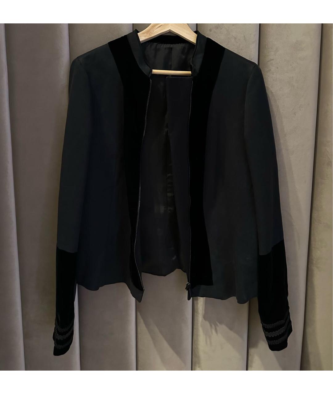 BOTTEGA VENETA Черный бархатный жакет/пиджак, фото 6