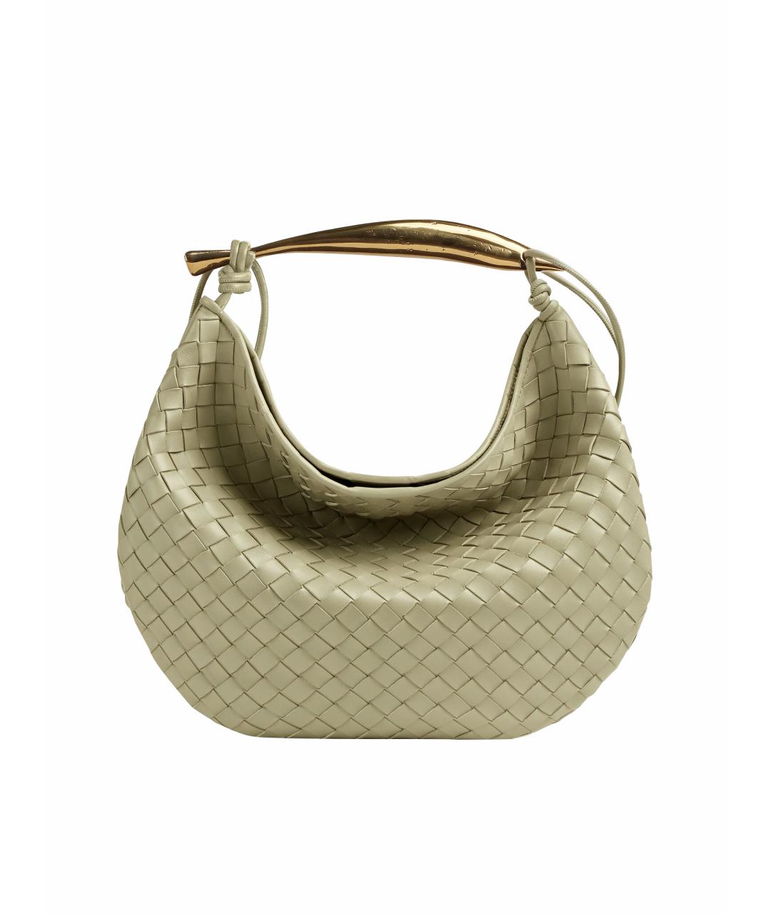 BOTTEGA VENETA Бежевая кожаная сумка через плечо, фото 1