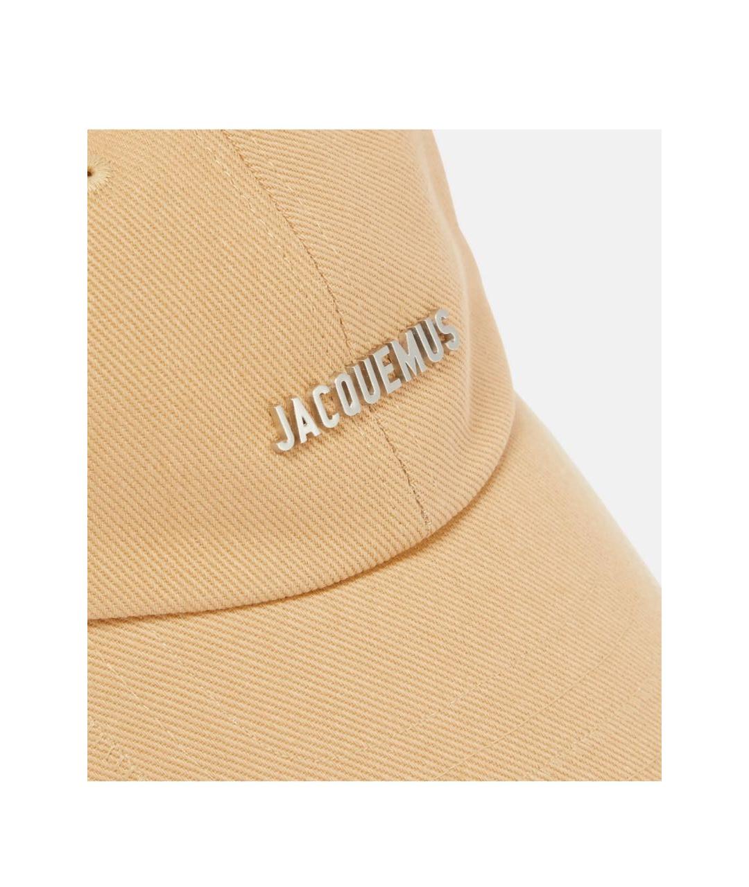 JACQUEMUS Бежевая хлопковая кепка, фото 4