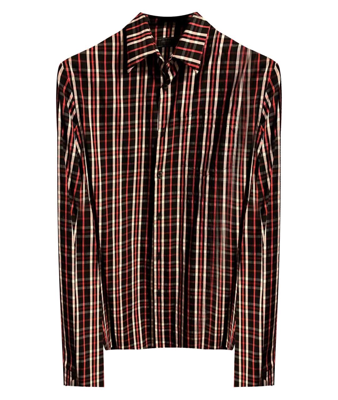 PRADA Черная хлопко-полиэстеровая классическая рубашка, фото 1