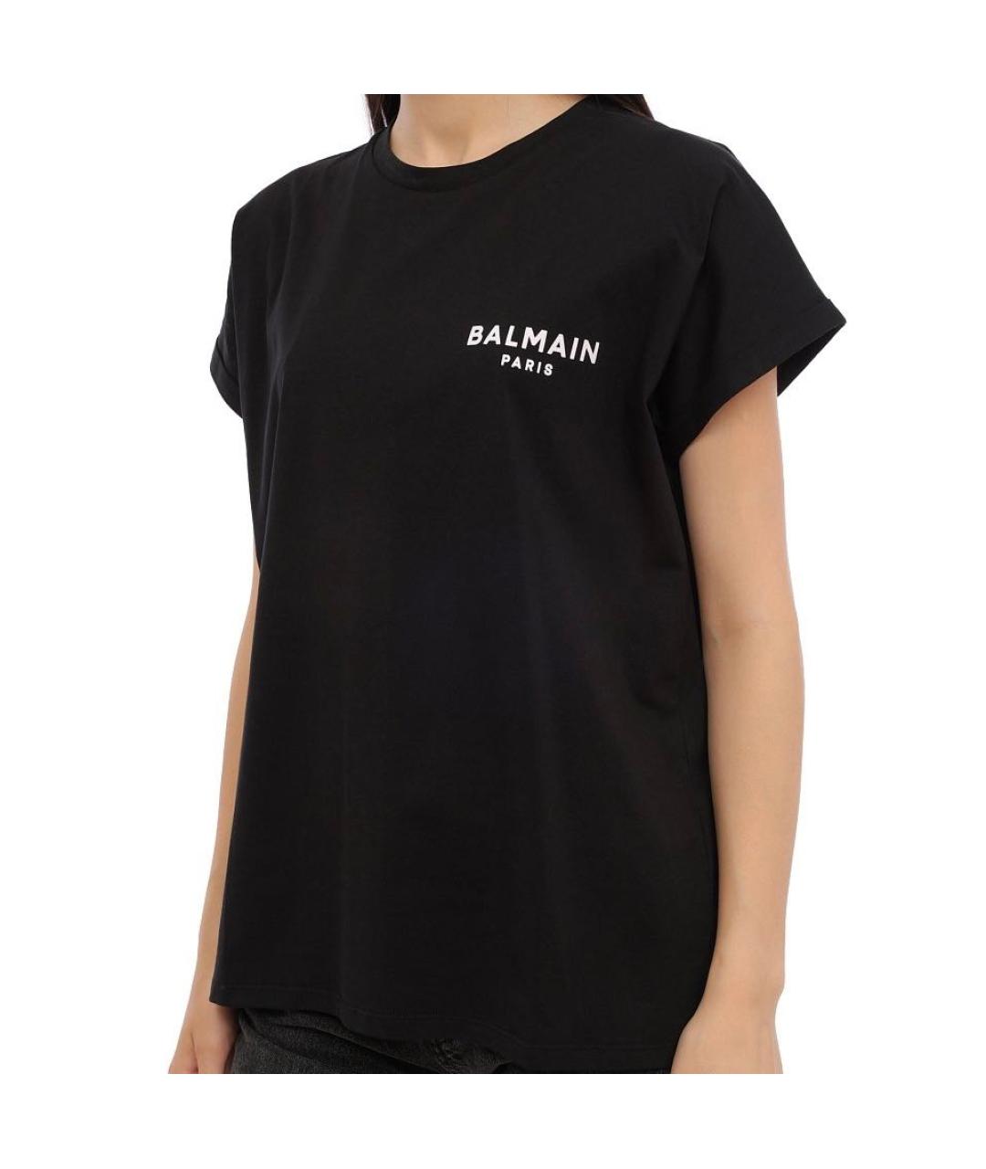 BALMAIN Черная футболка, фото 3