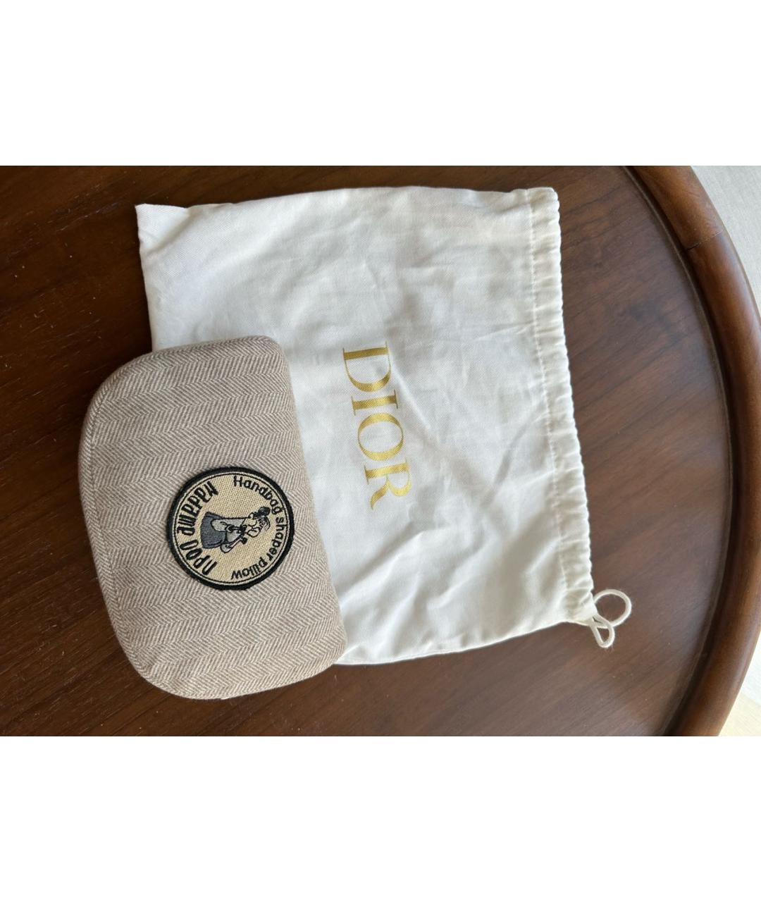 CHRISTIAN DIOR Белая кожаная сумка через плечо, фото 5