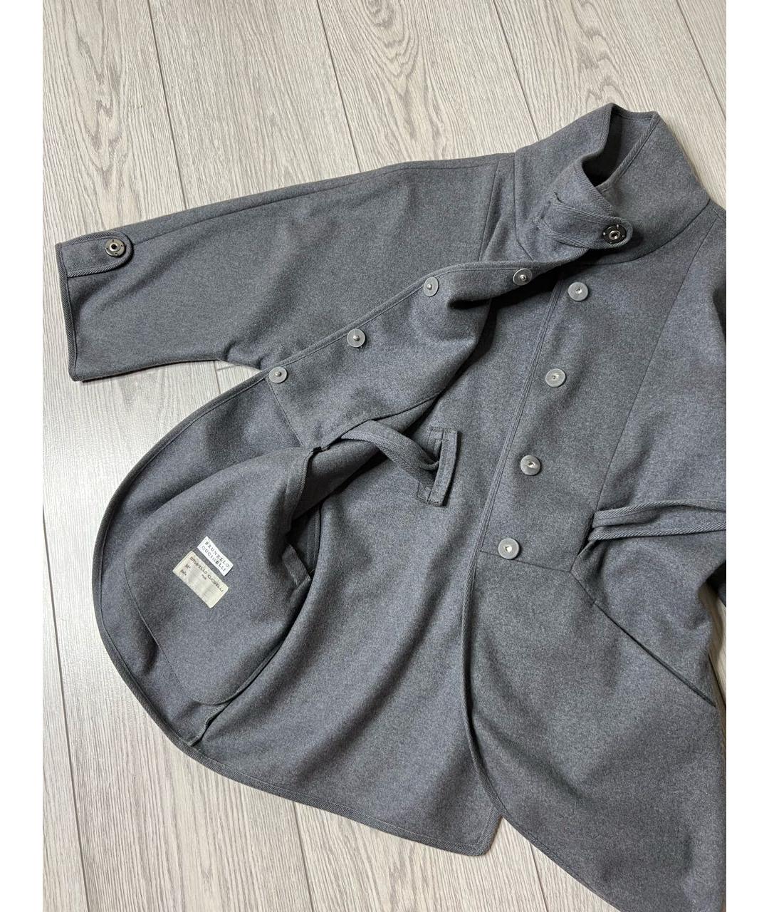 BRUNELLO CUCINELLI Серый кашемировый жакет/пиджак, фото 4