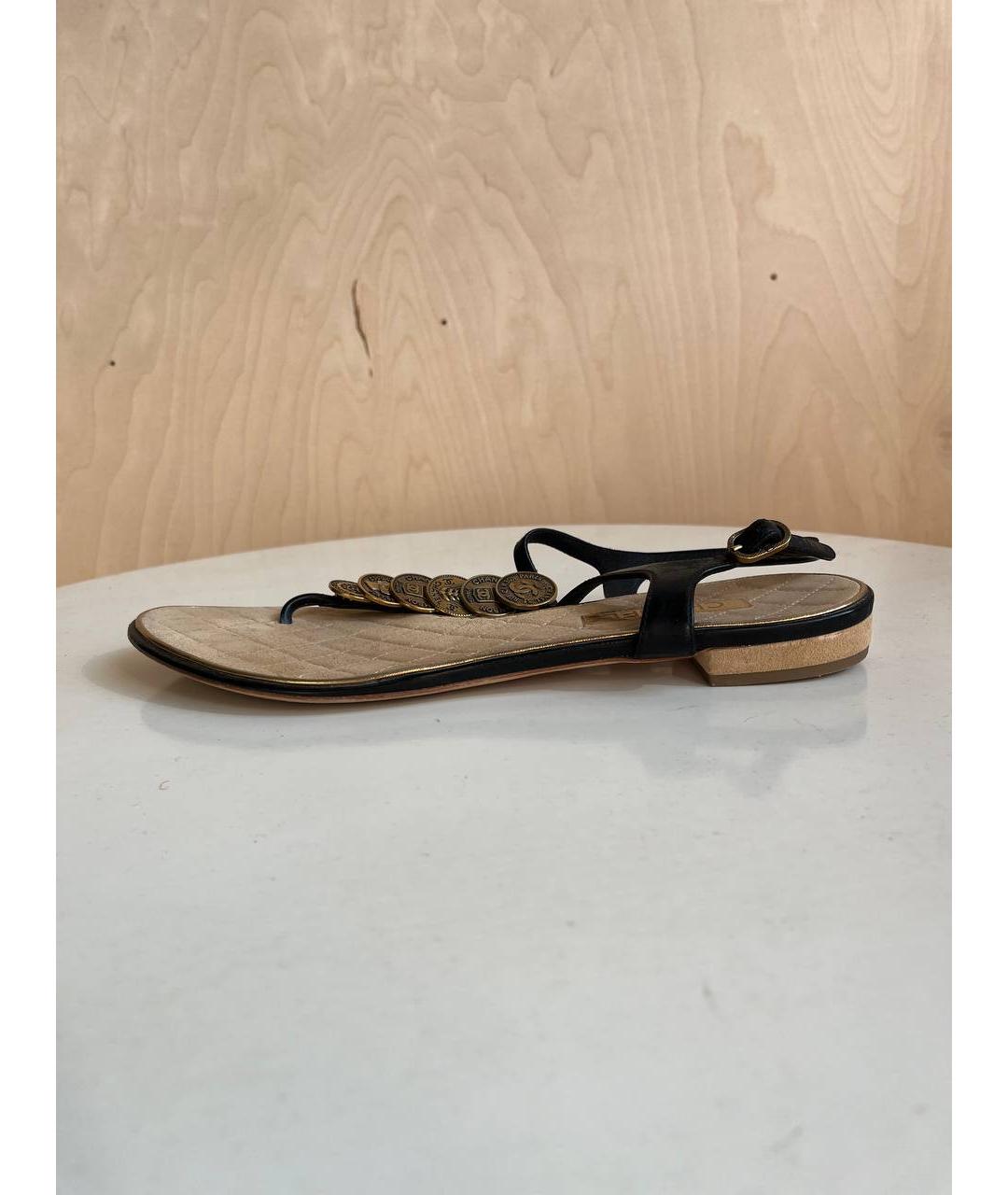 CHANEL PRE-OWNED Черные сандалии, фото 7