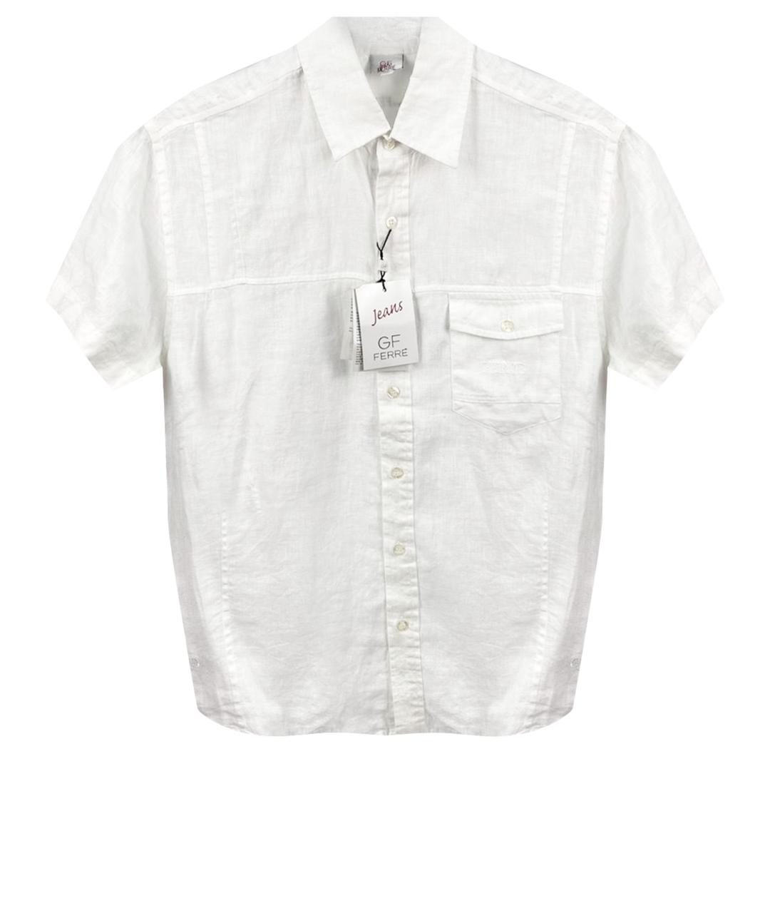 GIANFRANCO FERRE Белая льняная кэжуал рубашка, фото 1
