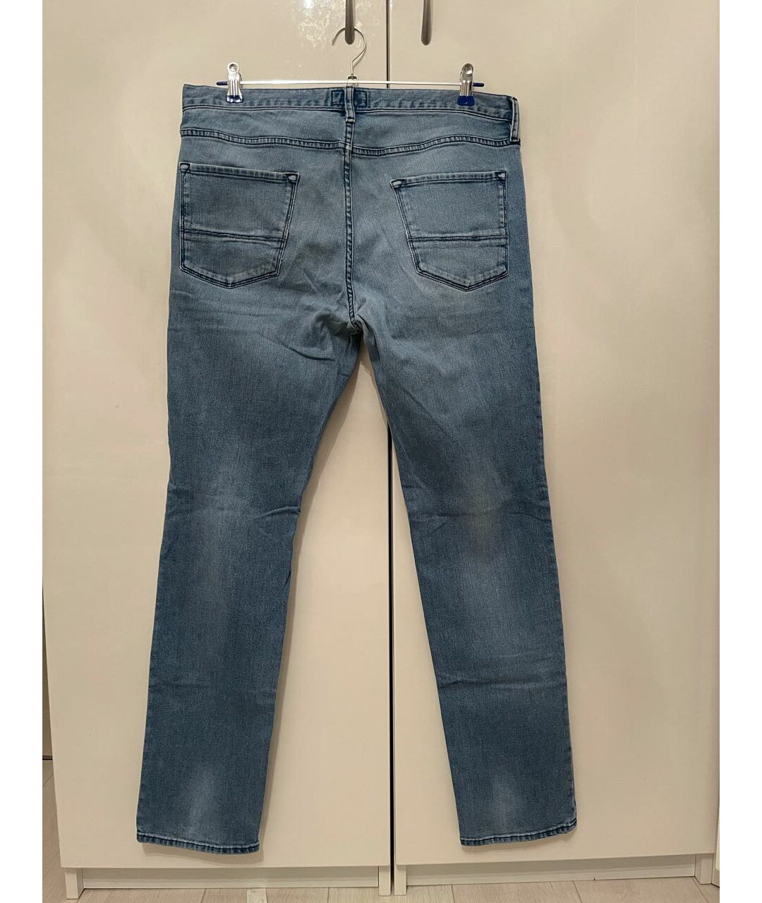 CERRUTI 1881 Голубые хлопковые прямые джинсы, фото 2