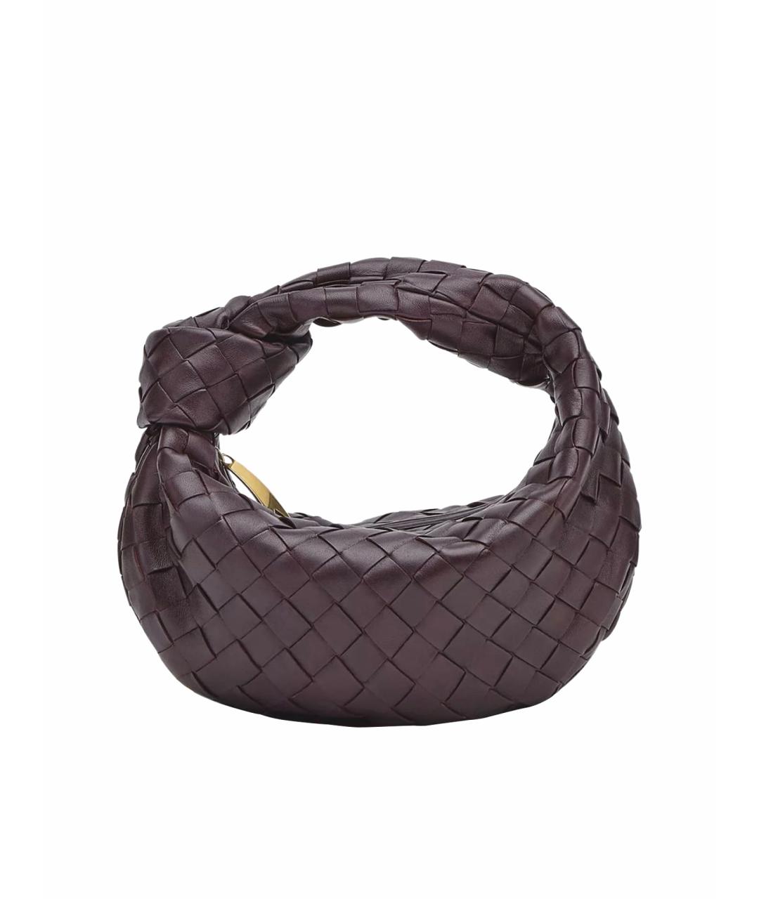 BOTTEGA VENETA Бордовая кожаная сумка с короткими ручками, фото 1