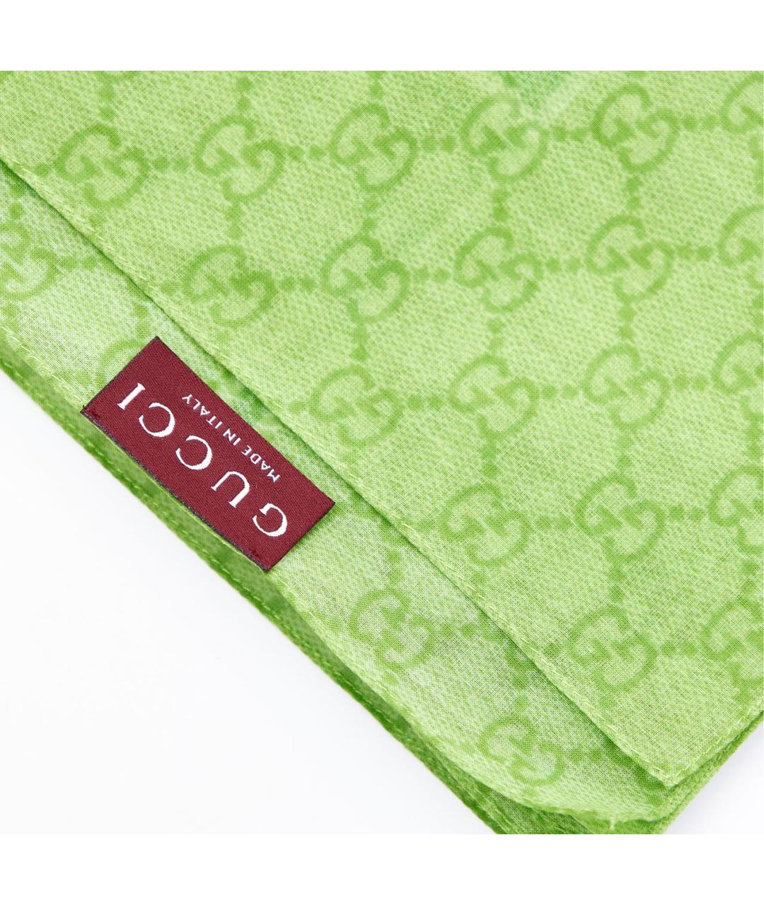 GUCCI Зеленый хлопковый платок, фото 2