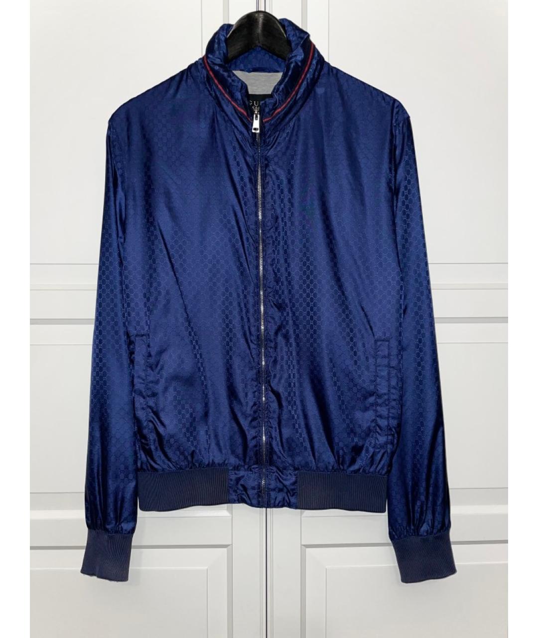 GUCCI Темно-синяя полиамидовая куртка, фото 10