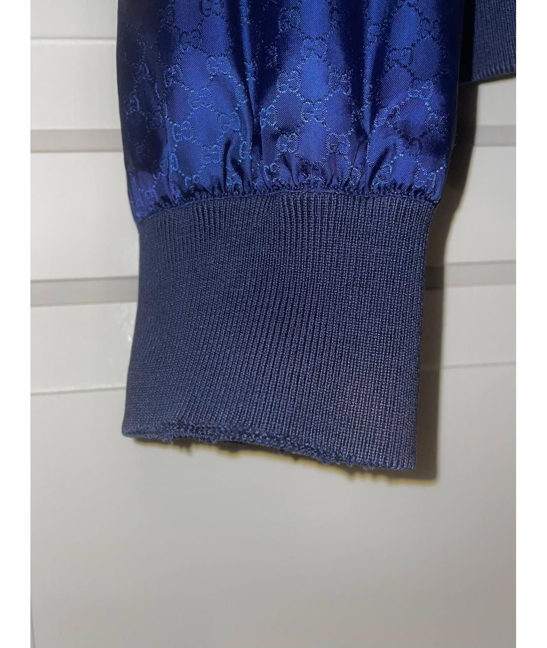 GUCCI Темно-синяя полиамидовая куртка, фото 8