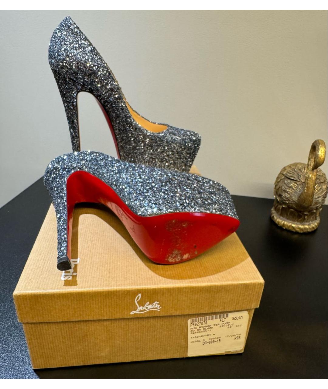 CHRISTIAN LOUBOUTIN Серебряные туфли, фото 7