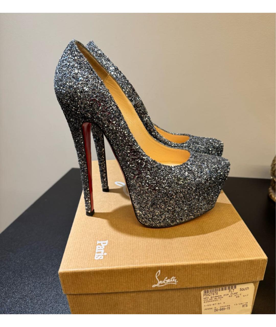 CHRISTIAN LOUBOUTIN Серебряные туфли, фото 8