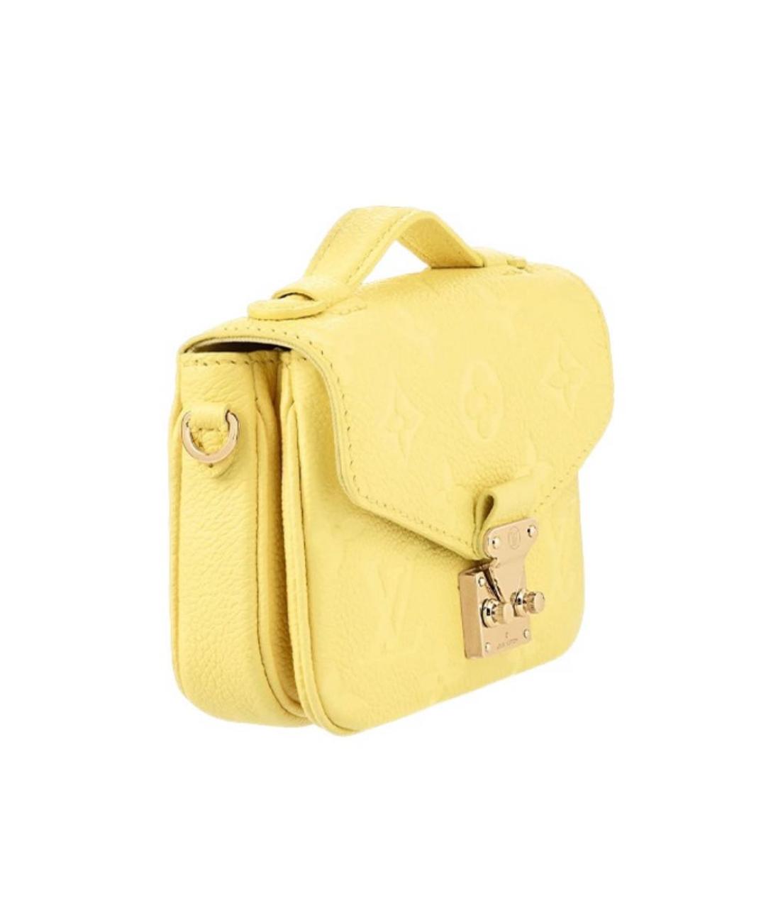 LOUIS VUITTON PRE-OWNED Желтая кожаная сумка через плечо, фото 2